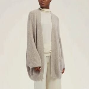Gentle Herd 100% cashmere ribbed cardigan sweater